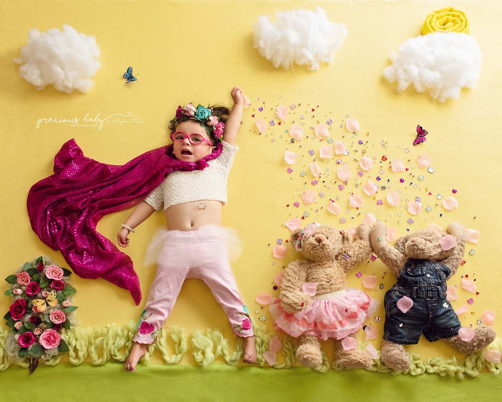 Photos of Babies With Special Needs on Floor Backdrops