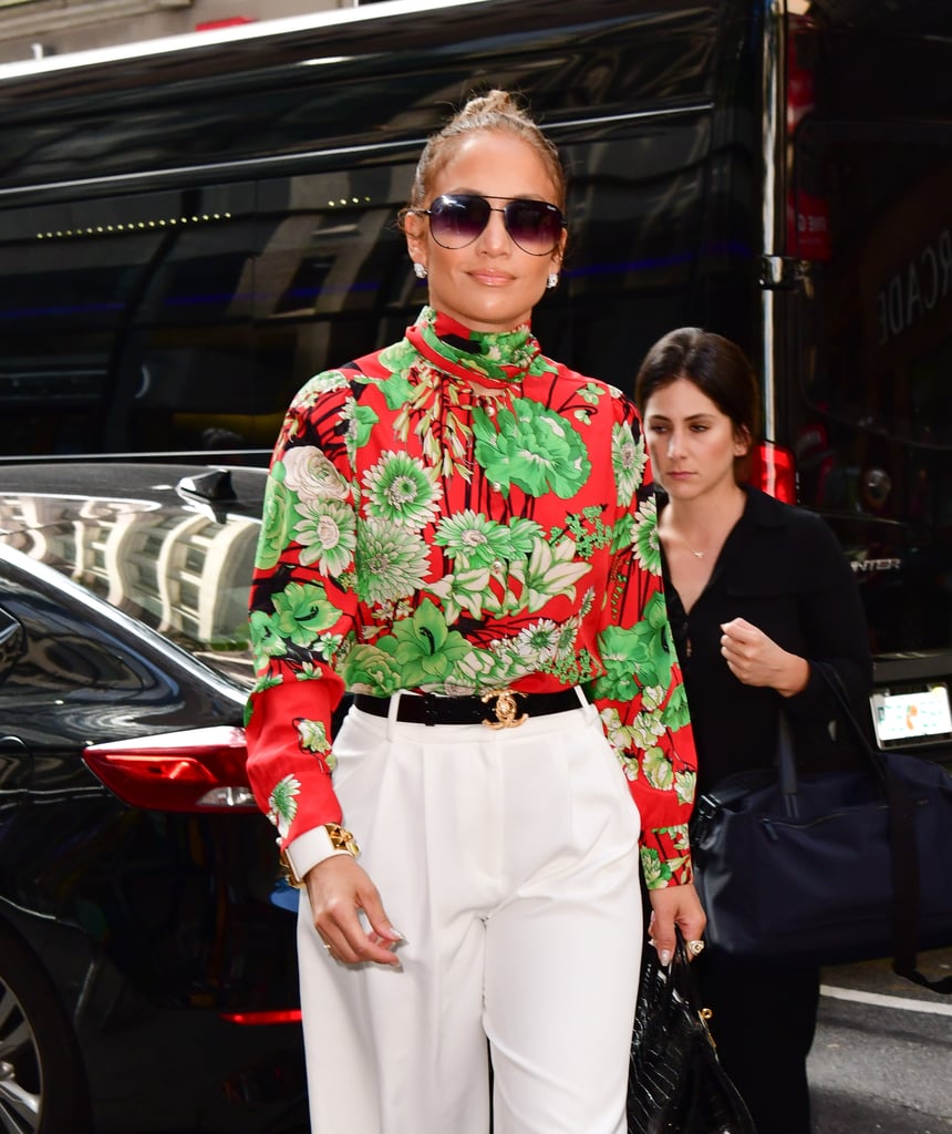 Jennifer Lopez Gucci Floral Top With Alex Rodriguez 2018