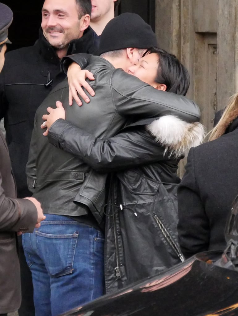 Matt Damon and Luciana Barroso Walking in Berlin