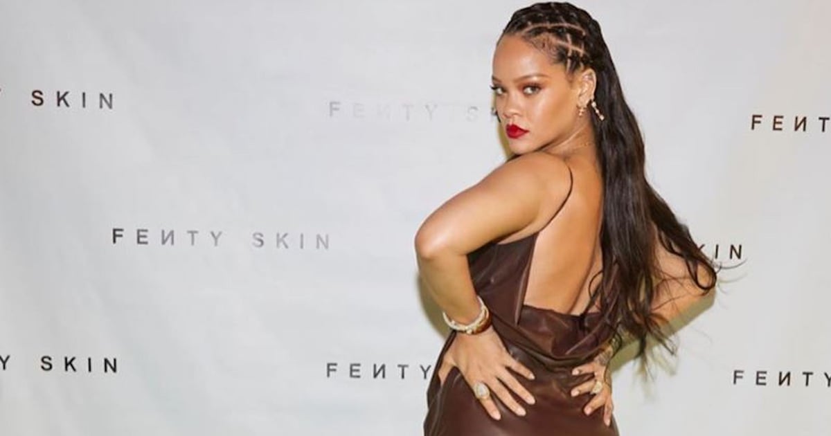 Rihanna Wears a Stunningly Sexy Leather Dress For a Virtual Event – No Sweats in Sight