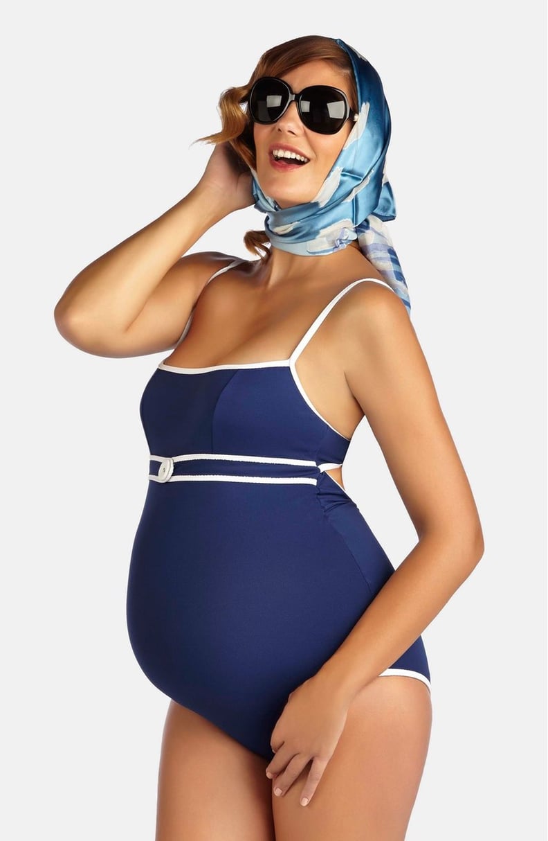 Pique One-Piece Maternity Swimsuit