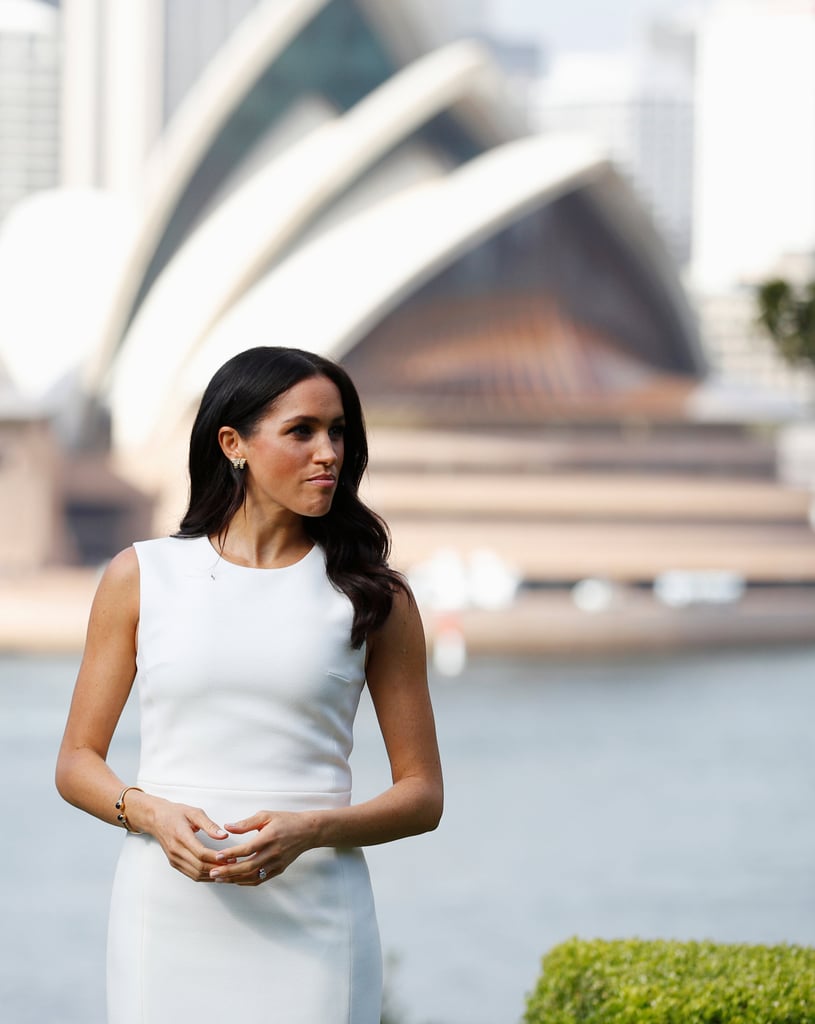 Meghan Markle Karen Gee White Dress Australia October 2018