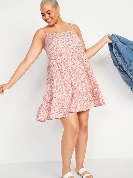 Old Navy Printed Sleeveless Tiered Swing Dress