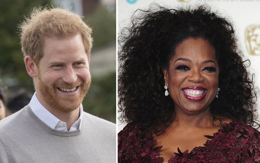 Undated file photos of the Duke of Sussex and Oprah Winfrey whose series addressing mental health will tell tales of the 