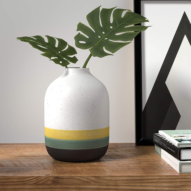 Rivet Westline Modern Indoor Outdoor Hand-Painted Stoneware Flower Vase