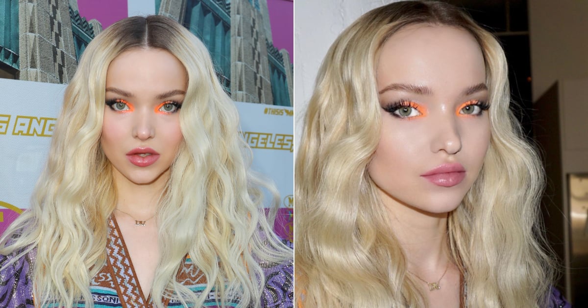 Dove Cameron Wears Neon Orange Eye Makeup | PS Beauty