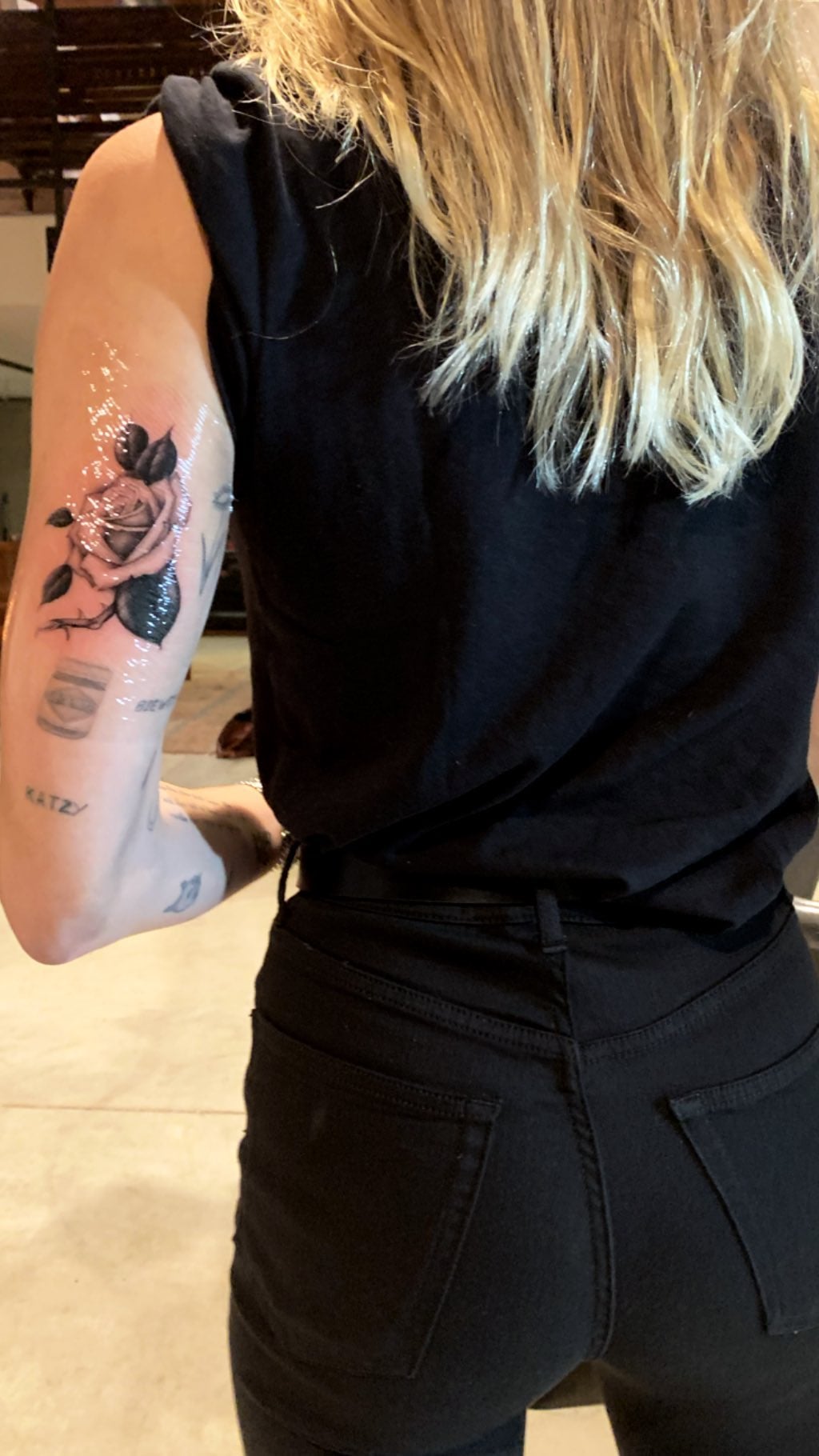 miley cyrus rose tattoo