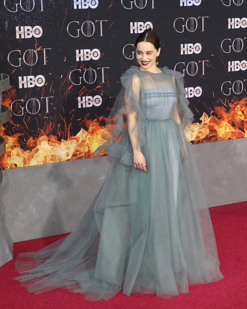 Emilia Clarke Valentino Gown Game of Thrones Premiere