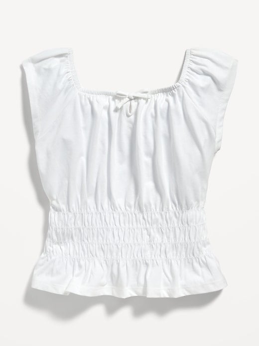 Old Navy Girls Printed Sleeveless Smocked Top