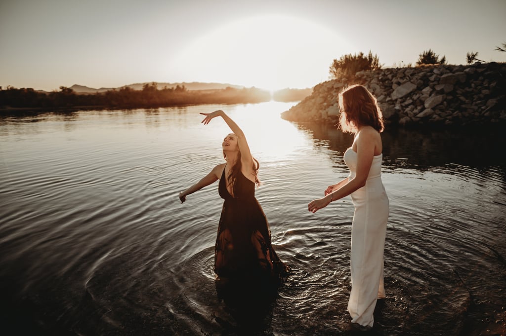 Sexy River Beach Engagement Photo Shoot