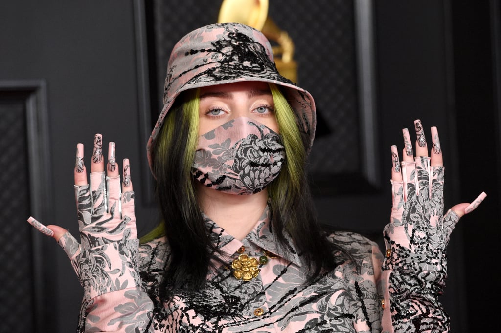 Billie Eilish in Custom Gucci at the 2021 Grammy Awards