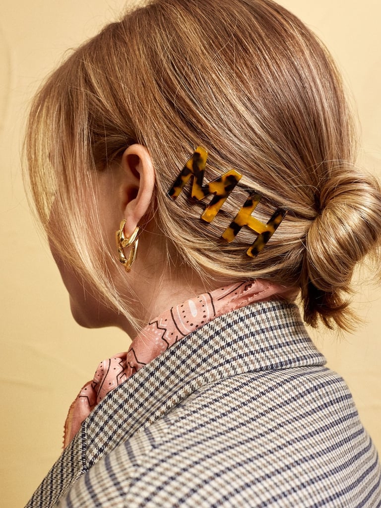 BaubleBar Tortoise Resin Initial Hair Pin