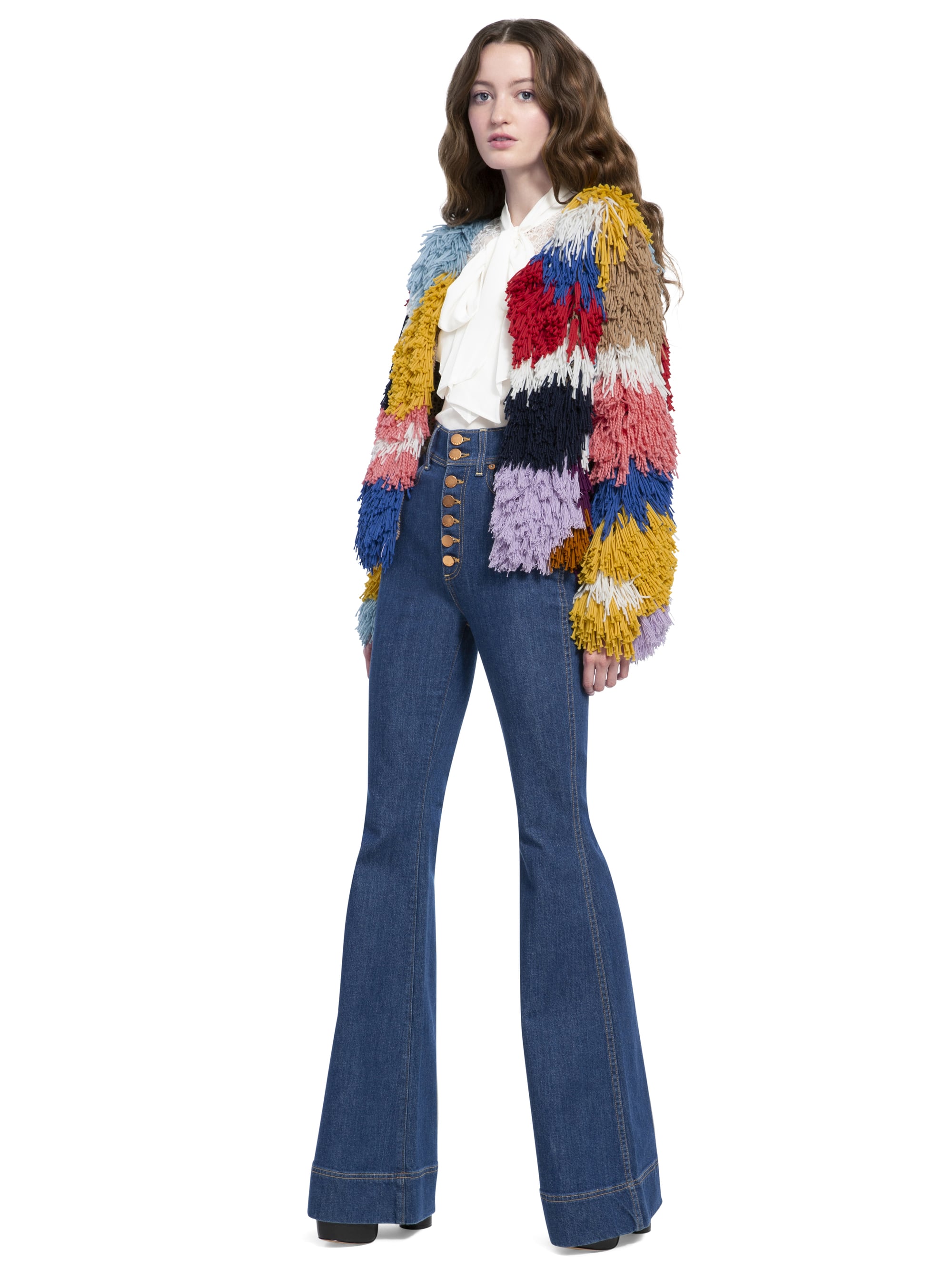 fringe colorful jacket