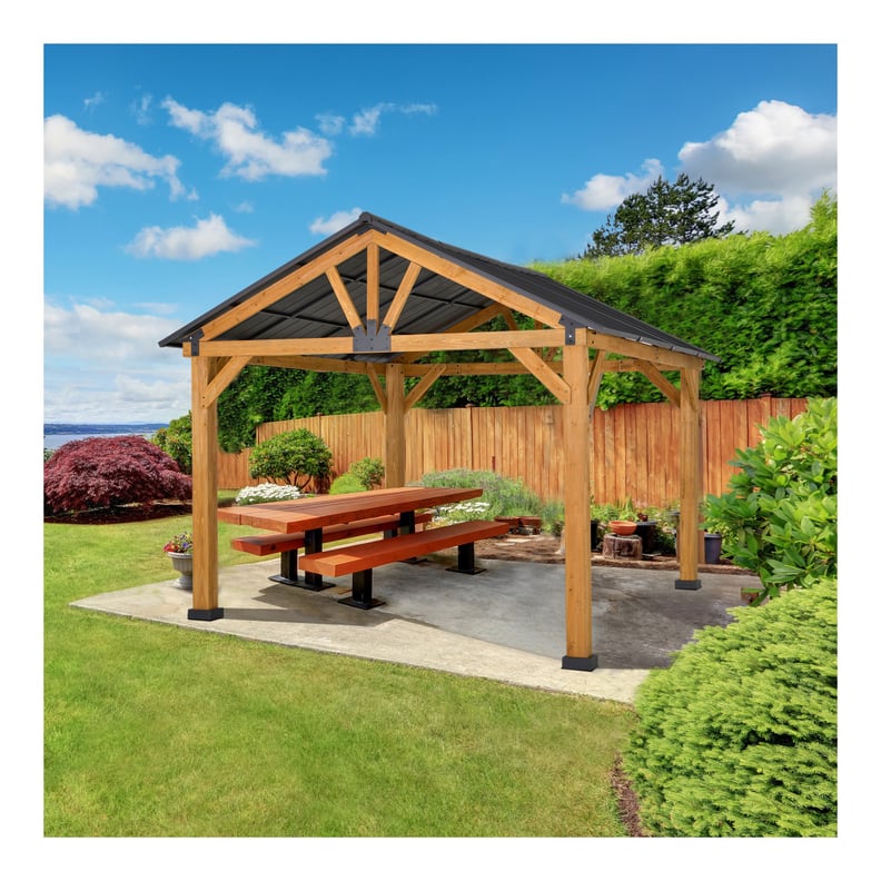 Outsunny Hardtop Wooden Frame Gazebo