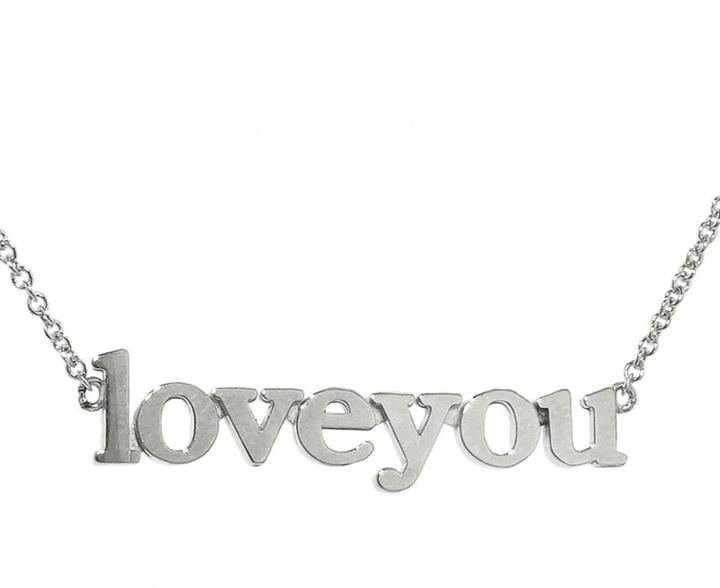 Jennifer Meyer Statement LoveYou Necklace ($675)
