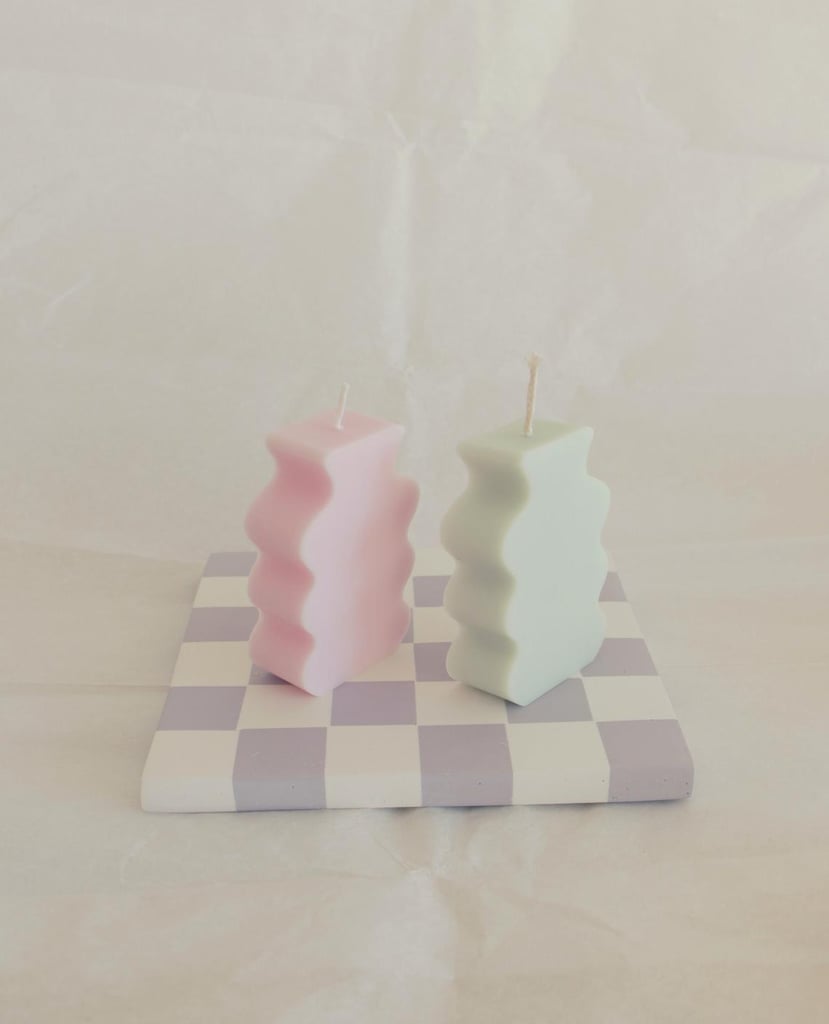Small Wavy Vase Candles
