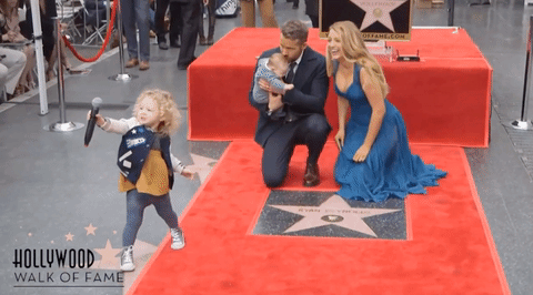 Ryan Reynolds Blake Lively&#39;s Daughter James at Walk of Fame | POPSUGAR  Celebrity