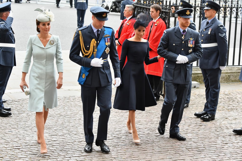 William, Harry, Kate and Meghan at RAF Celebration in London