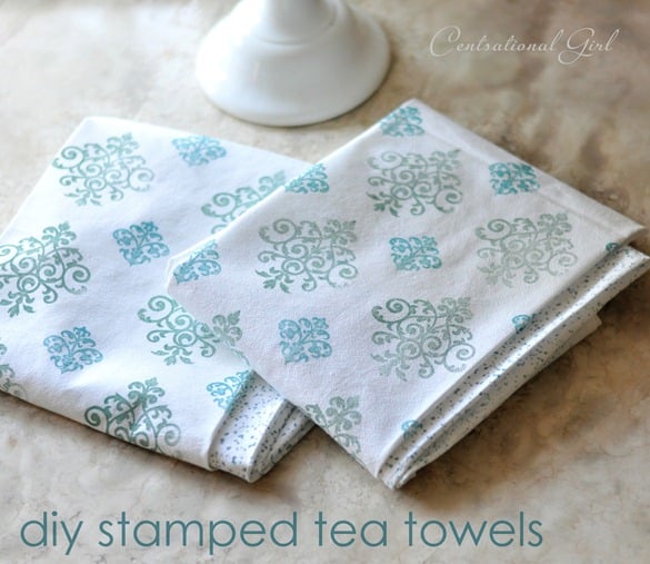 Stamped Tea Towels