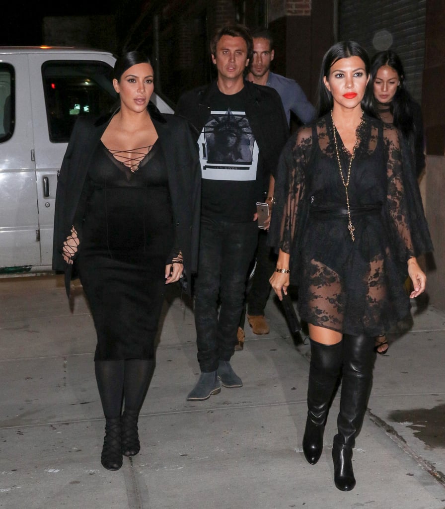 Kim and Kourtney Kardashian in NYC September 2015 | Pictures