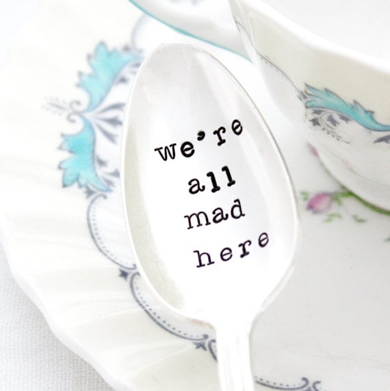 Alice in Wonderland Vintage Stamped Tea Spoon