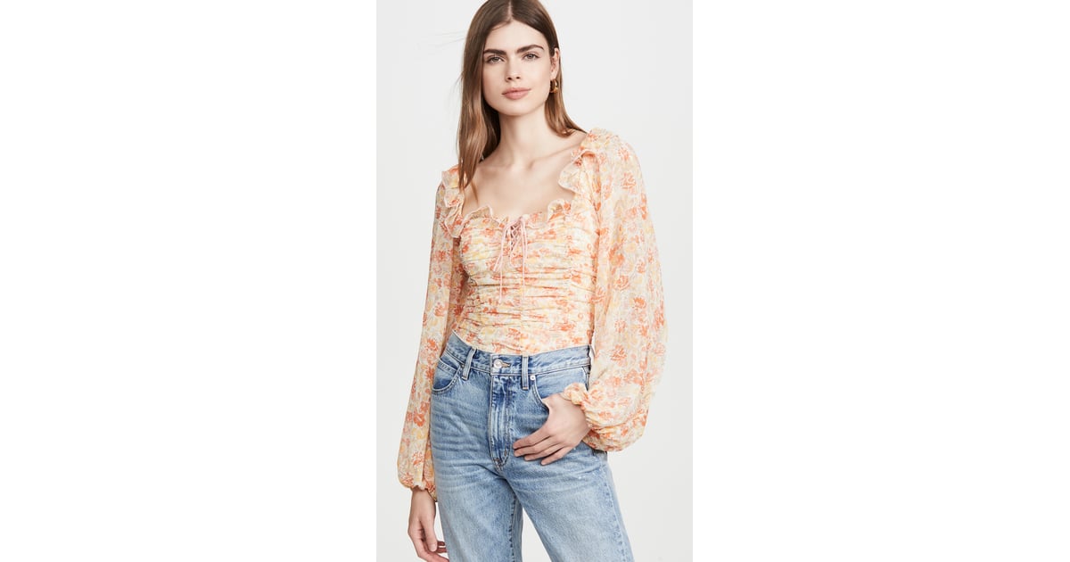 free people mabel printed blouse