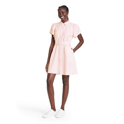 Alexis For Target Striped Tulip Sleeve Shirtdress