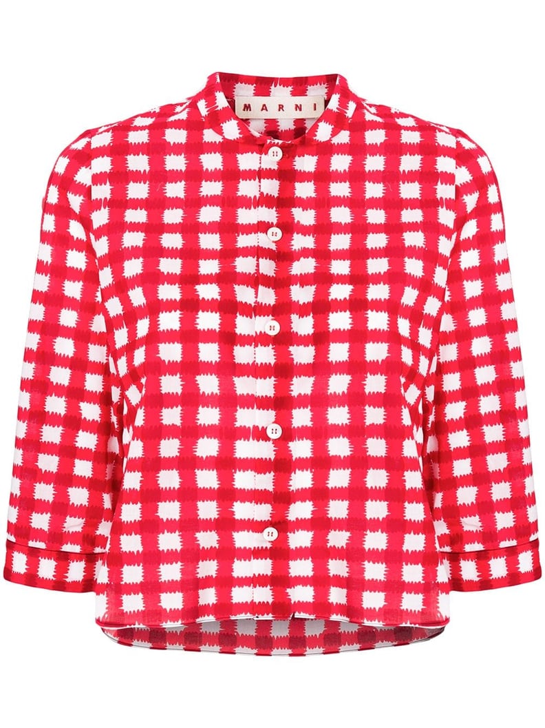 Marni Cropped Checked Shirt