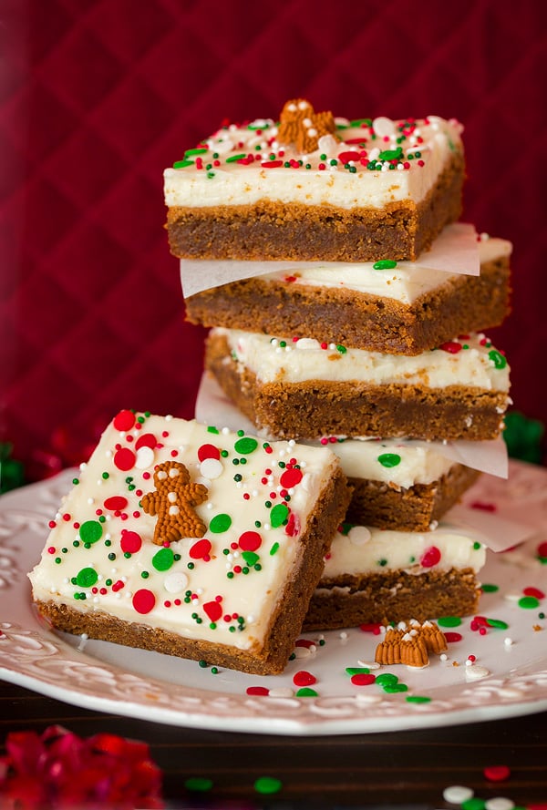 Gingerbread Bars With Cream Cheese Frosting Easy Holiday Desserts For