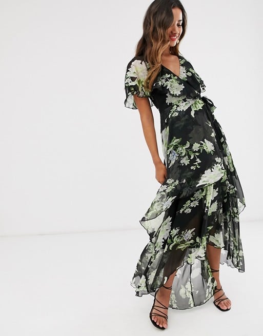 ASOS DESIGN Cape Back Dipped Hem Maxi Dress | Affordable Dresses to ...