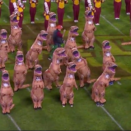 Iowa State Dancing Dinosaur Halftime Show Video