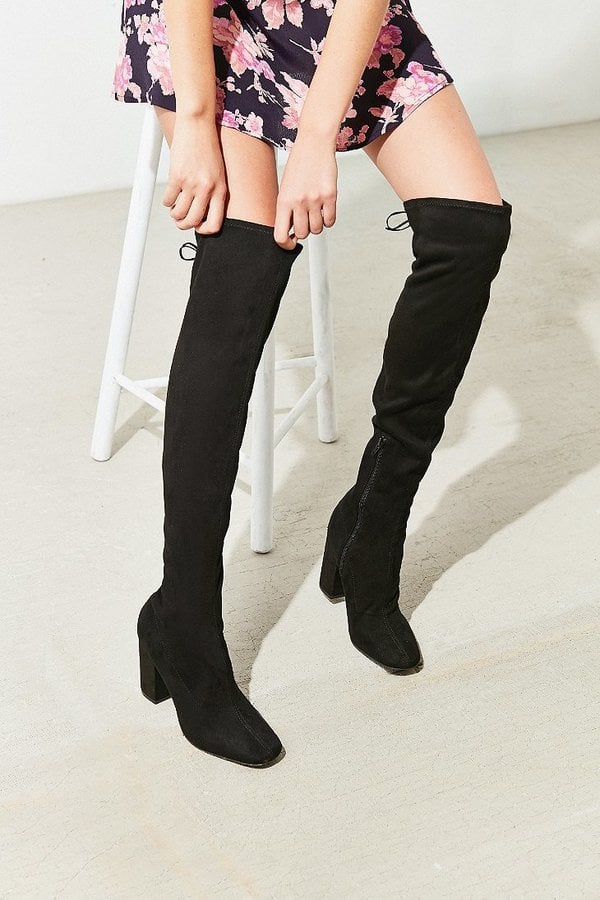 Hy Womens Long Boots Leather Fall/Winter Fashion Boots,Ladies Over-Knee High Boots Color : Black, Size : 35 Elastic Boots,Thigh-high Boots Office & Career Party & Evening 