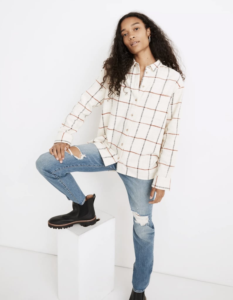 Madewell Flannel Oversized Ex-Boyfriend Shirt