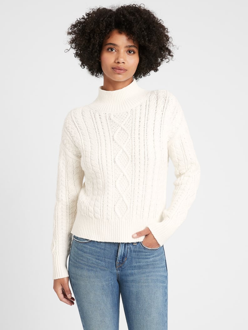 Banana Republic Cable-Knit Cropped Sweater