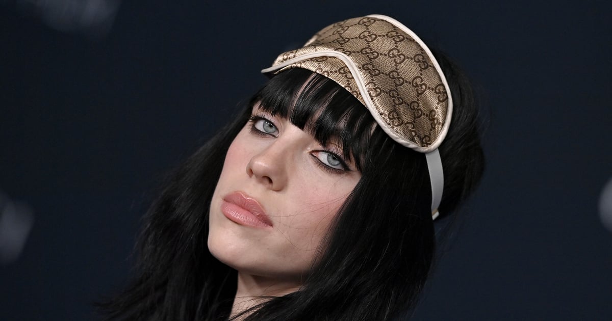 Billie Eilish Wears a Newsboy Cap and Long Plaid Skirt