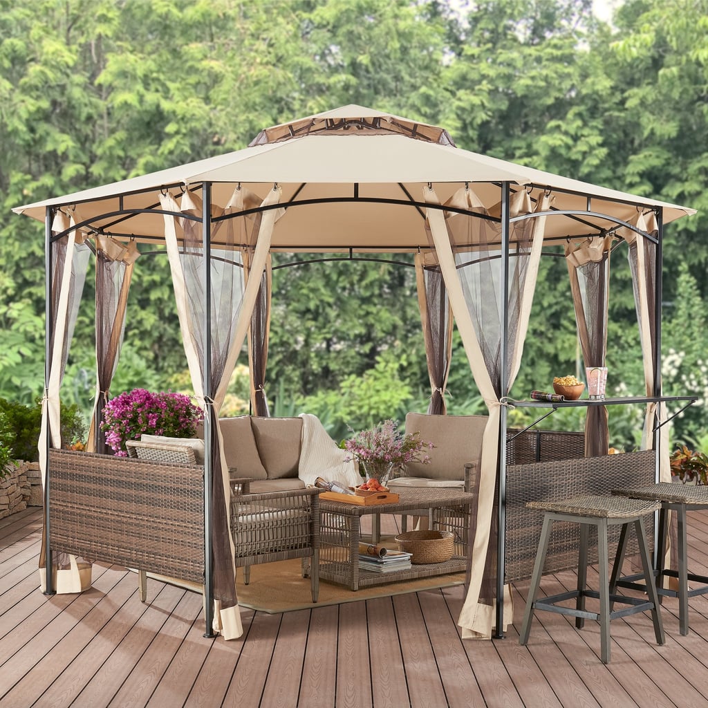 Octagon Gazebo With Netting Best Memorial Day Outdoor Furniture Sales