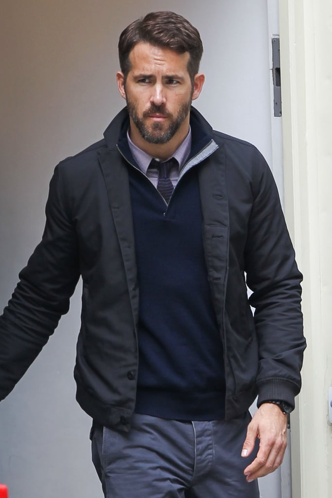 Ryan Reynolds looked serious (yet still adorable) while filming Criminal in London on Sunday.
