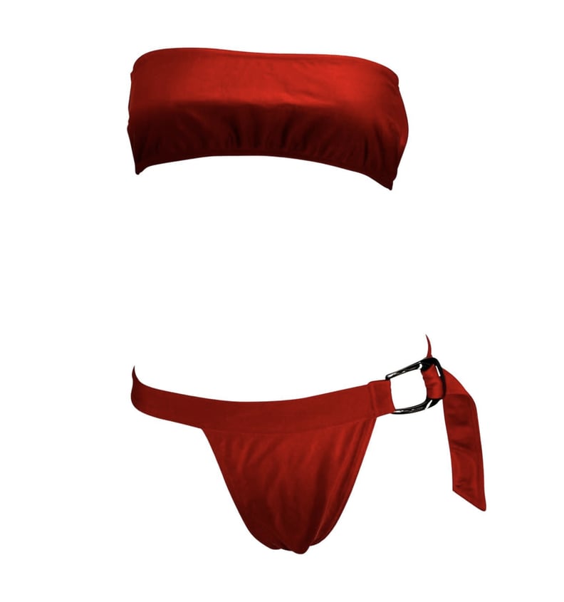 Shop Miley Cyrus's Exact Red Bandeau Bikini