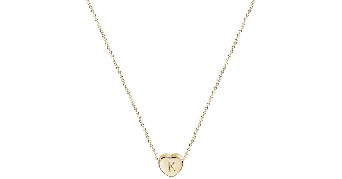Tiny Gold Initial Heart Necklace | 17 Cool and Unique Amazon Gifts For ...