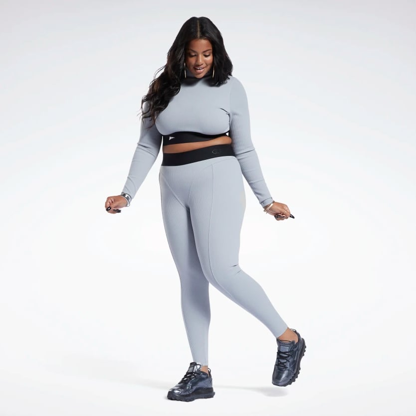 Cardi B x Reebok Thick Rib Leggings in Plus Size