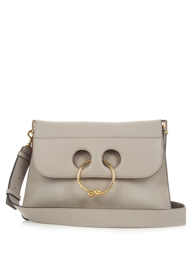 J.W.Anderson Pierce large leather and suede shoulder bag ($1,691) | J.W ...