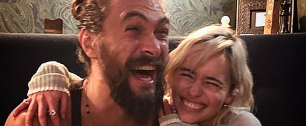 Emilia Clarke Reunites With Jason Momoa in London