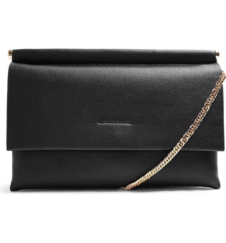 Topshop Clara Faux Leather Clutch