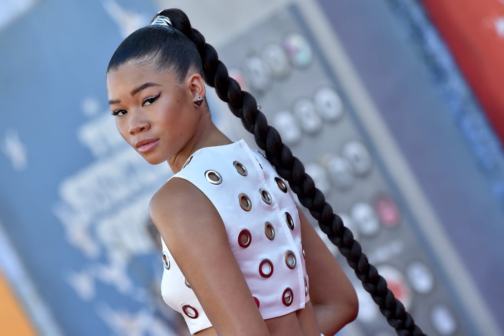Storm Reid Prada Set and Braid at The Suicide Squad Premiere