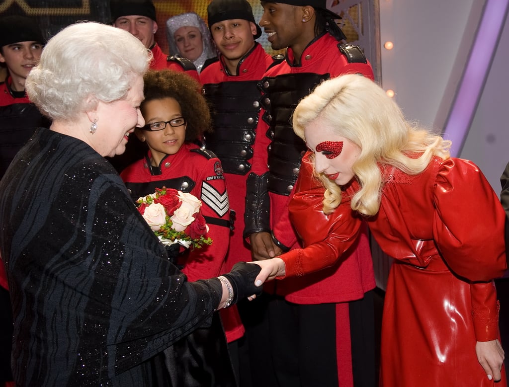 Lady Gaga was given the opportunity to meet Queen Elizabeth after the Royal Variety Performance in Blackpool, England, in December 2009.