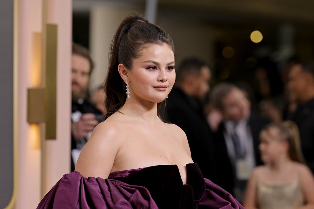 Selena Gomez Wears a Corset Top With a Plunging Neckline
