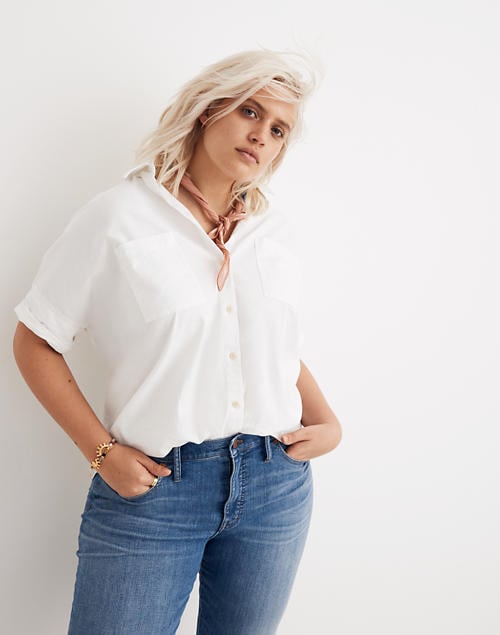 Madewell White Cotton Courier Shirt