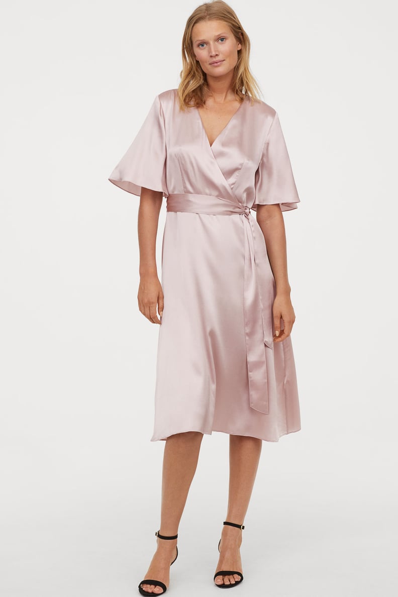 H&M V-Neck Silk Dress