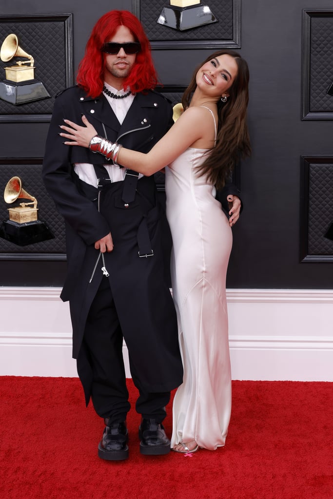 Addison Rae and Omer Fedi at the Grammys 2022