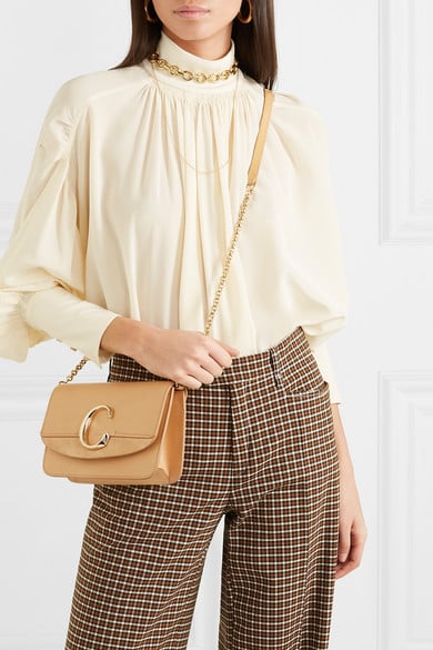 The c mini leather and suede shoulder bag hot sale